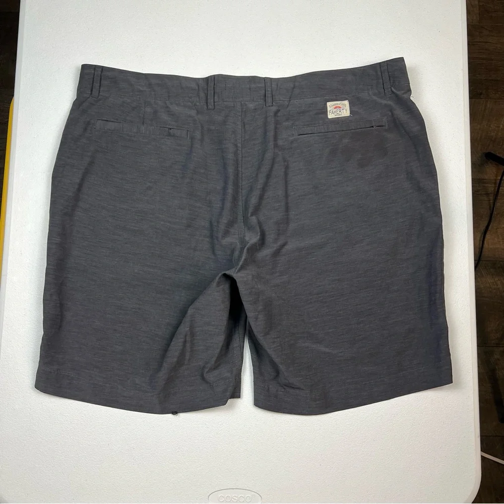 Faherty All Day Shorts Mens 42 Gray Stretch Lightweight